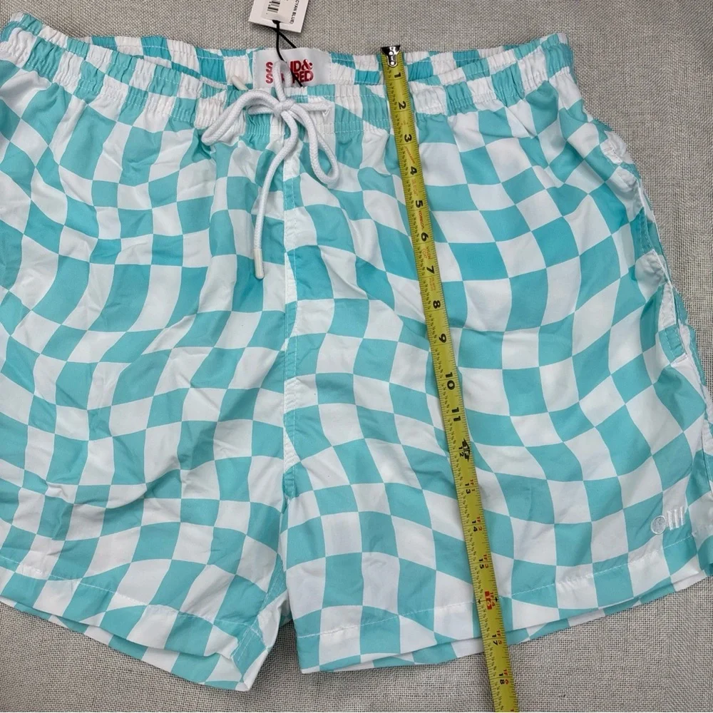 Bloomie's Wavy Check Swim Trunks XL